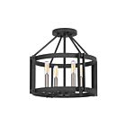 Plafonnier semi-encastré Victor Quoizel Lighting VC1716MB 240W 4 lumières noir chiné