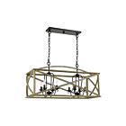 Chandelier pour îlot Woodhaven Quoizel Lighting WHN841DW 480W 8 lumières chêne patiné vieilli