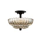 Plafonnier semi-encastré Whitecap Quoizel Lighting WHP1712MC 180W 3 lumières cacao marbré
