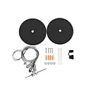 Reno Lighting RENO-RALS-CANOPY-BK Canopy à montage suspendu avec câble de suspension de 10 pieds pour bande linéaire architecturale arrondie