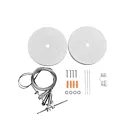 Reno Lighting RENO-RALS-CANOPY-WH Canopy à montage suspendu avec câble de suspension de 10' pour bande linéaire architecturale arrondie