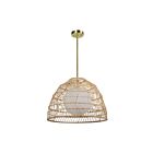 Suspendu Renwil Palm LPC4455 1-Lumière Rotin naturel