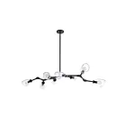 Renwil LPC4469 Camino LED 8-Lumières 40W Revêtement En Poudre Noir Mat Suspendu