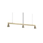 Renwil Linea LPC4474 3-Lumières 105W Champagne Lustre à cordon