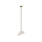 Renwil Corio LPC4477 1-Lumière Vernis Brillant Blanc Cassé 60W Lustre à tige