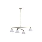 Renwil LPC4481 Isola LED 4-Lumières 40W Finition Champagne Plaqué Suspendu