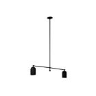 Renwil LPC4503 Saskia 2-luminaires 4W Noir mat revêtu par poudre LED Suspendu