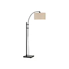 Renwil LPF3166 Crystal 150W Enduit de poudre noir mat Lampadaire