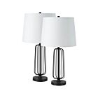 Set de lampes à poser Renwil Shadia LPT1236-SET2 200W 2-Lumières Noir mat