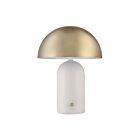 Renwil Solero LPT1256 Vernis Brillant Blanc Cassé 200W Lampe de table