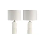 Renwil LPT1291-SET2 Dorato 100W Marbre blanc cassé Lampe de table