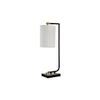 Renwil LPT1345 Perlato 60W Noir mat poudré Lampe de table