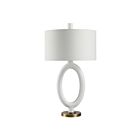 Renwil LPT1400EV Aeris 1-luminaire 150W Blanc peint à la main Incandescente/LED Lampe de table