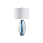 Renwil LPT1418EV Solis 1-luminaire 150W Transparent et bleu Incandescente/LED Lampe de table