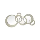 Renwil MT1185 Dublin Circle Argent champagne Miroir de courtoisie