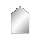 Renwil MT2639 Breda Noir mat poudré Miroir de courtoisie