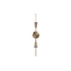 Renwil WS180 Mariana 2-luminaires 9W Laiton brossé antique foncé plaqué LED Applique murale d'intérieur