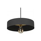 Plafonnier Renwil Moriah LPC4282 40W poudre noire - laiton enduit et mat