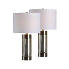 Lampe de table Renwil Leonora LPT893-SET2 mercure antique et nickel brossé
