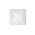 Abat-jour en verre clair, carré, à motif floral Satco 50-190