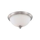 Satco 60-6014 Patton 60W 3-lumières Nickel brossé Plafonnier encastré