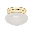 Plafonnier en forme de Petit Champignon Nuvo Lighting 60-6030 1-Lumière 60W Laiton poli