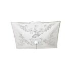 Plafonnier Carré Nuvo Lighting 60-6113 2-Lumières 120W Blanc