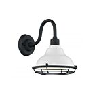 Petite applique murale d'extérieure Nuvo Lighting 60-7021 Newbridge 1-Lumière 60W Blanc brillant