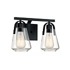 Vanité Nuvo Lighting 60-7102 Skybridge 2-Lumières 120W Noir mat