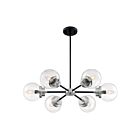 Chandelier sur tige Nuvo Lighting 60-7136 Axis 6-Lumières 360W Noir mat