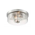 Plafonnier Nuvo Lighting 60-7168 Sommerset 2-Lumières 120W Nickel brossé