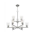 Chandelier 2-tier Nuvo Lighting 60-7189 Bransel 9-Lumières 540W Nickel brossé