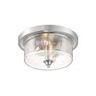 Plafonnier Nuvo Lighting 60-7190 Bransel 2-Lumières 120W Nickel brossé