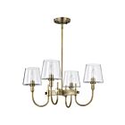 Lustre Satco Brookside 60-7885 240W 4-Lumières Laiton Vintage