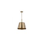 Luminaire Suspendu Satco 60-7938 1-Lumière Alexis Laiton bruni/Or
