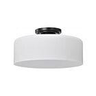 Satco 60-8035 Warren 60W 1-lumière Blanc satiné Plafonnier semi-encastré