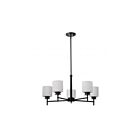 Satco 60-8038 Warren 60W 5-lumières Gun Metal Lustre