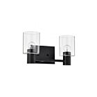 Satco 60-8062 Clarksville 60W 2-lumières Noir mat Lumière Vanité