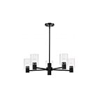 Satco 60-8066 Clarksville 60W 5-lumières Noir mat Lustre