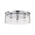 Satco 60-8074 Marlowe 60W 3-lumières Nickel poli Plafonnier encastré