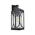 Satco 60-8123 Oaklyn 1-Lumière 100W Noir mat Lanterne murale d'extérieur