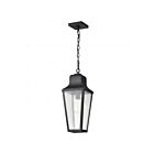 Satco 60-8135 Lawrence 1-lumière 100W Noir mat Lanterne suspendue d'extérieur