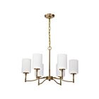 Satco 60-8206 Liam 6-lumières 60W Laiton bruni Lustre