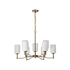 Satco 60-8209 Liam 9-lumières 60W Laiton bruni Lustre