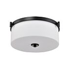 Satco 60-8217 Liam 3-lumières 60W Noir mat Plafonnier encastré