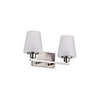 Satco 60-8222 Lune 2-lumières 60W Nickel brossé Luminaire de vanité