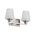 Satco 60-8222 Lune 2-lumières 60W Nickel brossé Luminaire de vanité