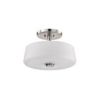 Satco 60-8229 Lune 3-lumières 60W Nickel brossé Plafonnier semi-encastré