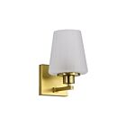 Satco 60-8231 Lune 1-lumière 60W Laiton vintage Luminaire de vanité