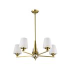 Satco 60-8235 Lune 5-lumières 60W Laiton vintage Lustre